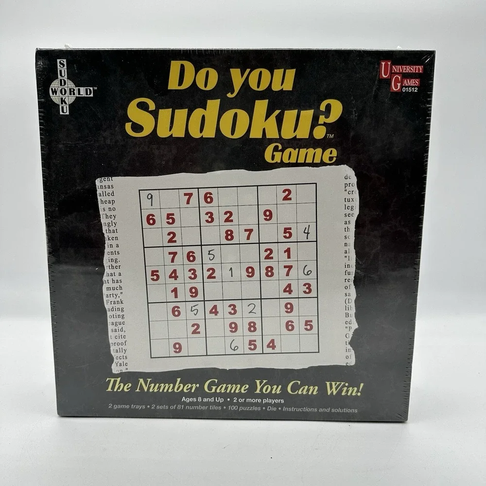 NISP DO YOU SUDOKU? GAME BY UNIVERSITY GAMES AGES 8+ University Games 01512